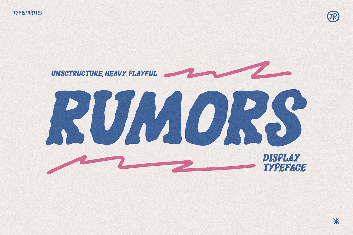 Rumors Display Font, a Font by Typeparties (Photo 1 of 7)