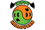 Happy Halloween Ghost Yin-Yang, an Illustration by Schwegel Illustration (Thumbnail 2 of 2)