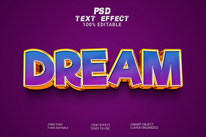 3d Dream Text Style Effect, a Layer Style Add-On by Md Imamul