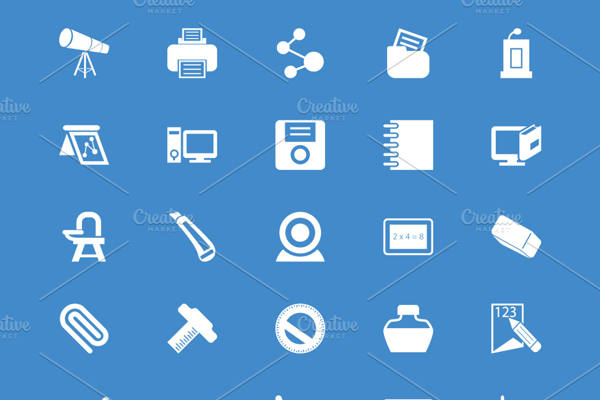School and Education Vector Icons preview 5