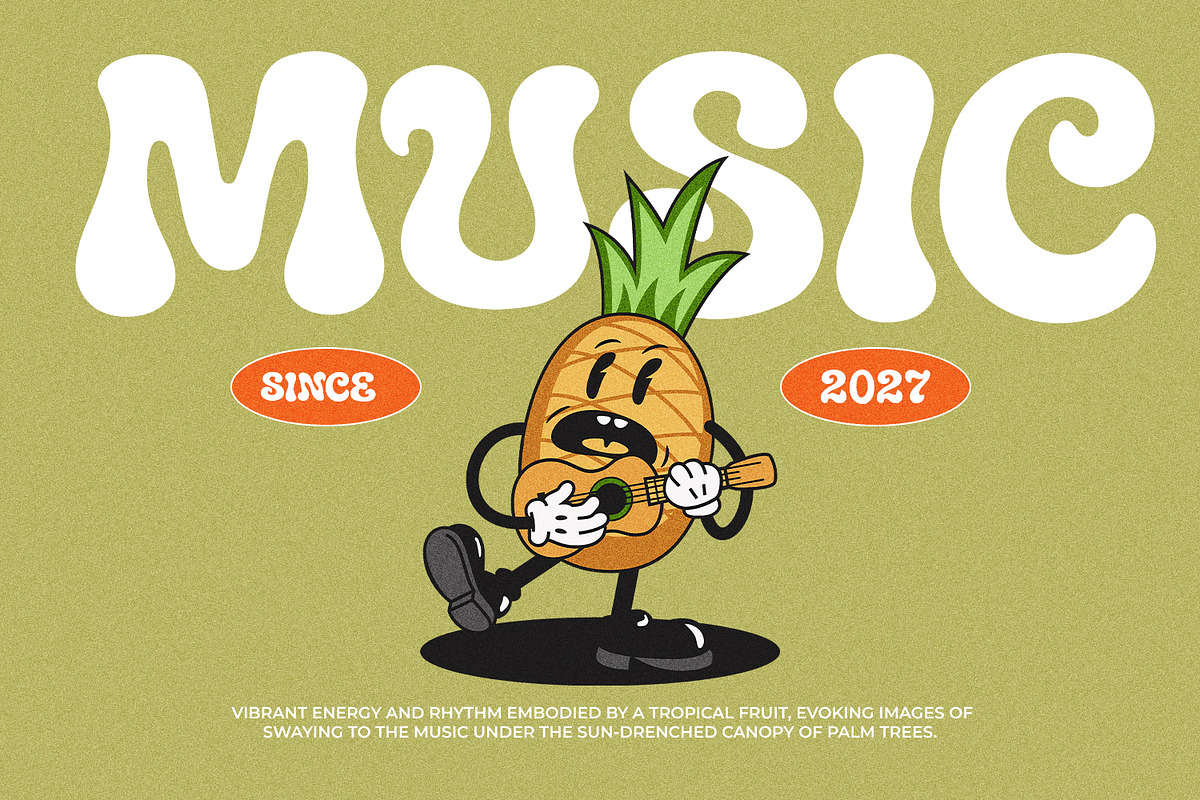 Gediol Paund Groovy Retro Font, a Sans Serif Font by Maulana Creative (Photo 2 of 7)