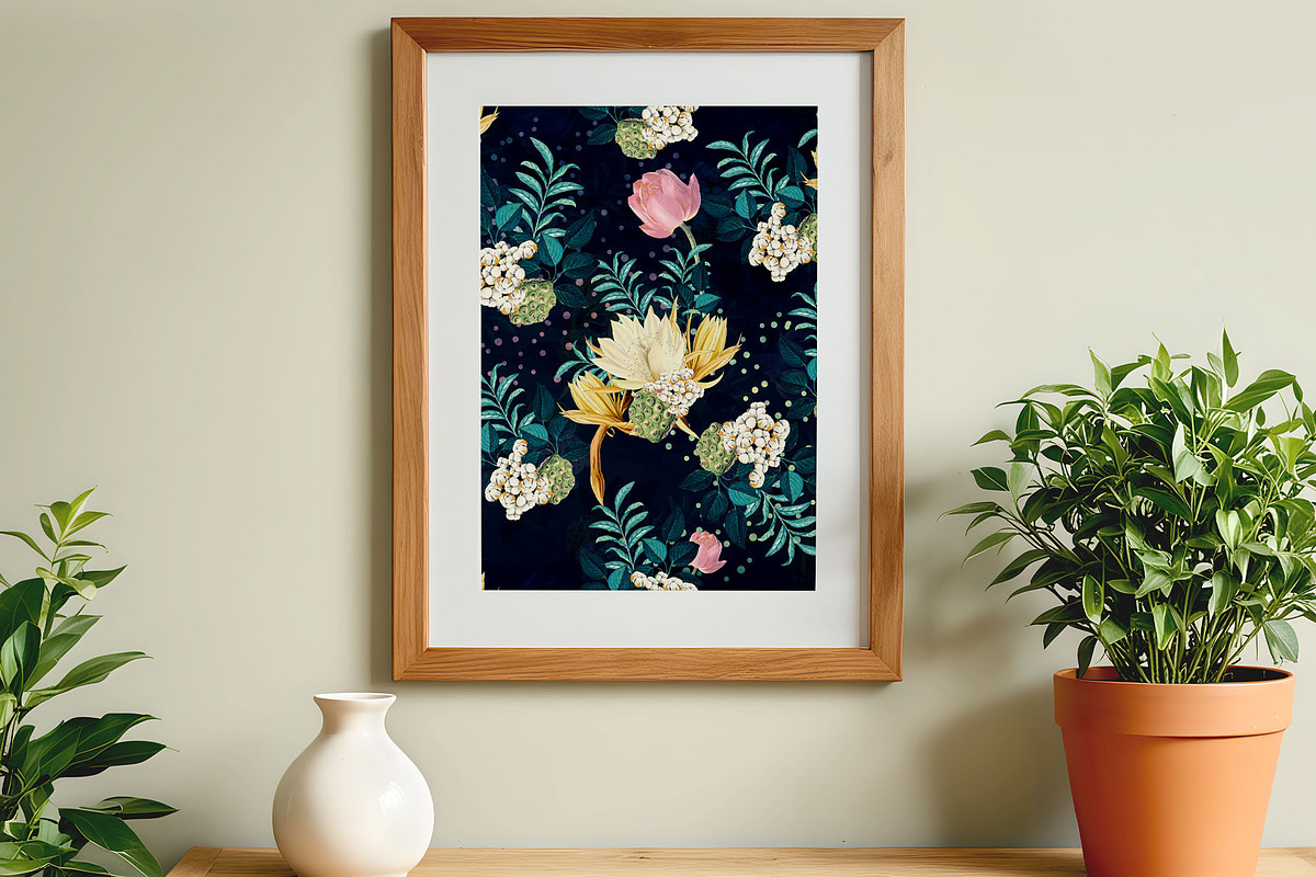 Botanic Glow Pattern & Motifs, a Pattern Graphic by GND ART STUDIO (Photo 4 of 8)