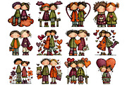 Whimsical Valentine Couple Clipart, a Graphic by CitraGraphics (Thumbnail 4 of 4)