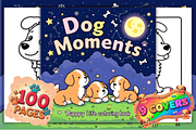 Dog Moments Puppy Life Coloring Page, an Animal Illustration by Coco Bloom (Thumbnail 1 of 4)