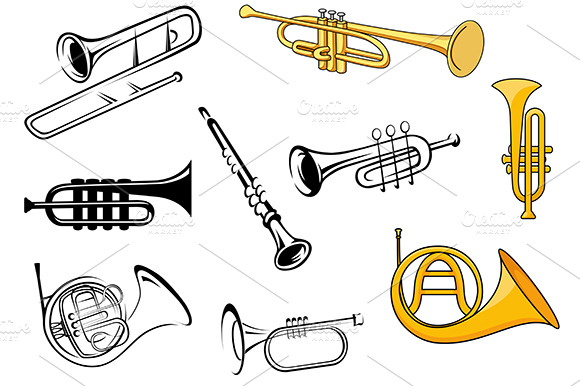 Wind Instruments In Sketches