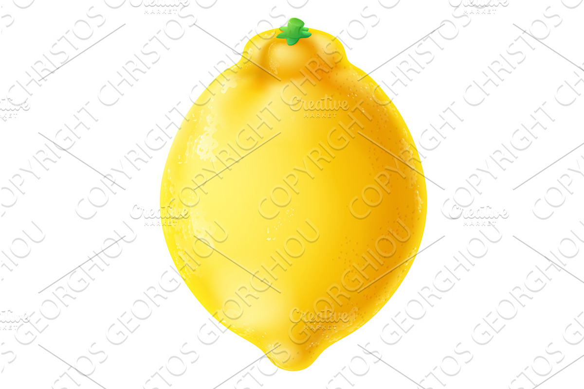 Lemon Fruit Cartoon Emoji Icon, a Food Illustration by Christos Georghiou