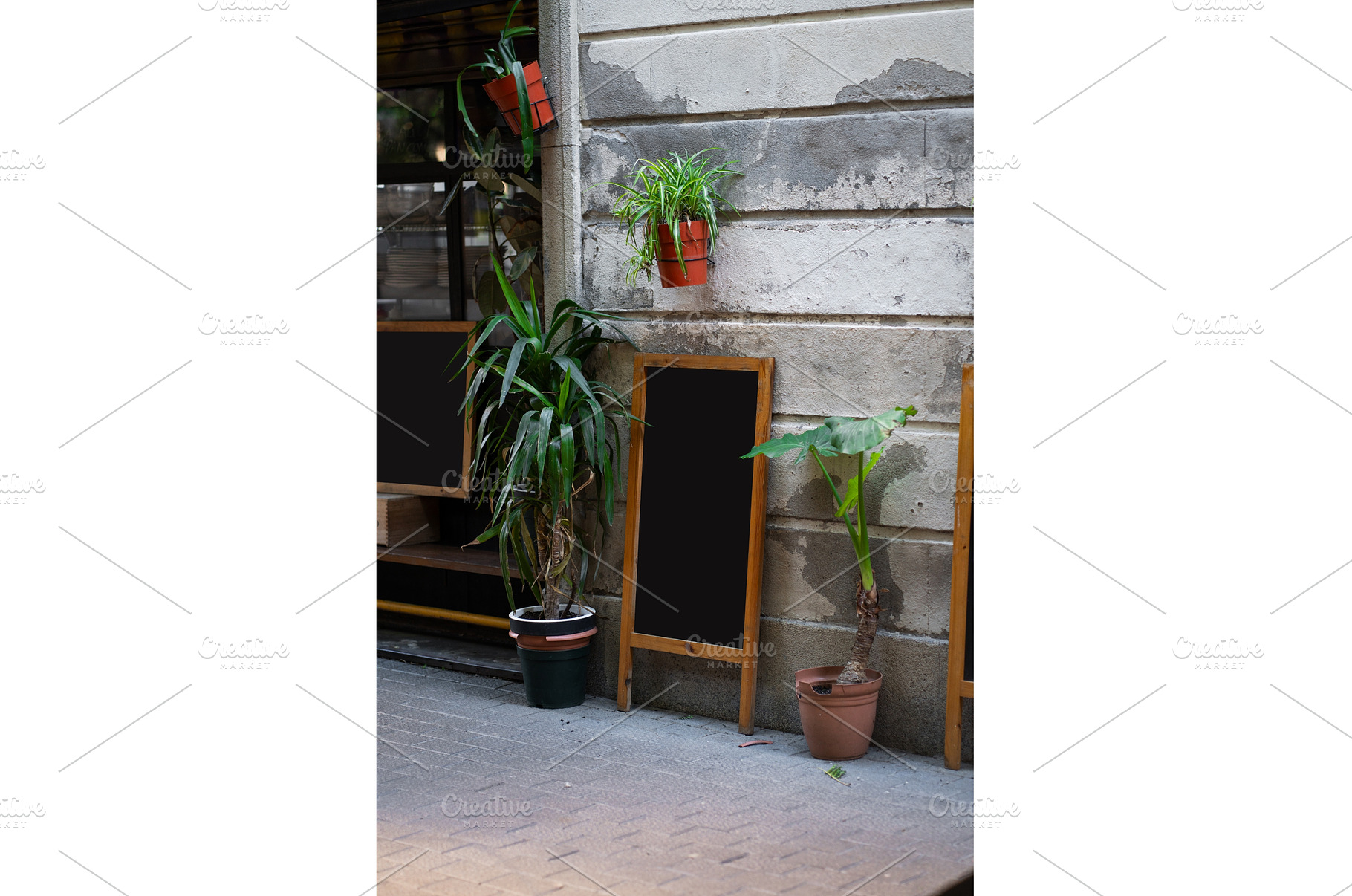 Sidewalk cafe or restaurant entrance, an Architecture Photo by volodymyrshtun13795