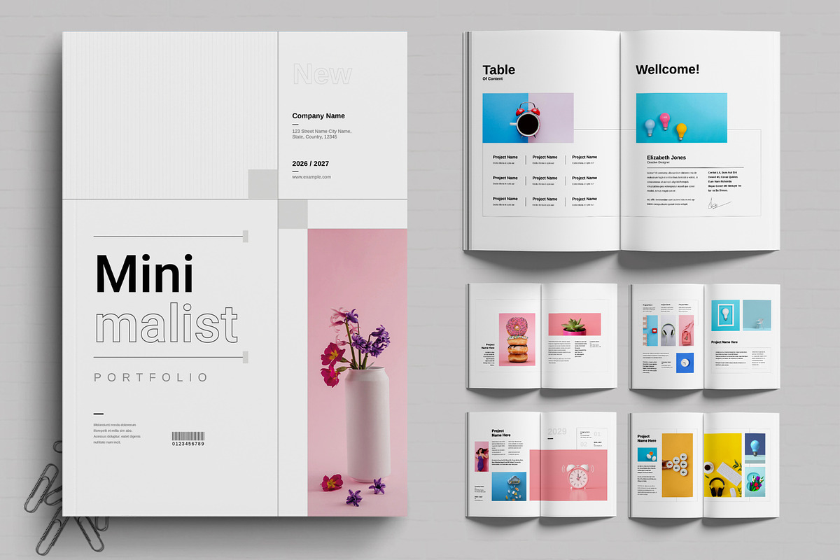 Minimalist Portfolio Template Layout