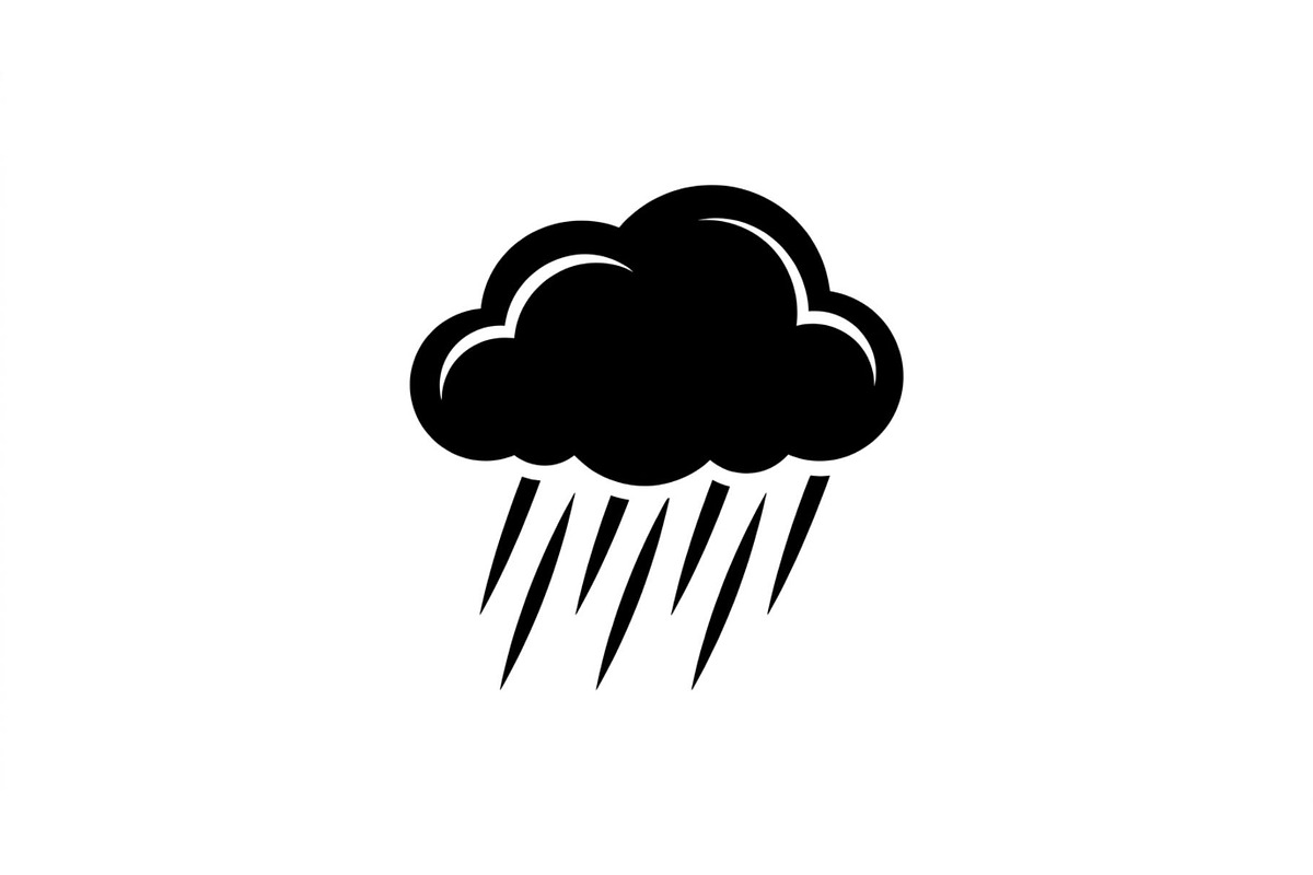 Rainfall Cloud Symbol Set, an Object Graphic by Designer_Momina (Photo 3 of 5)