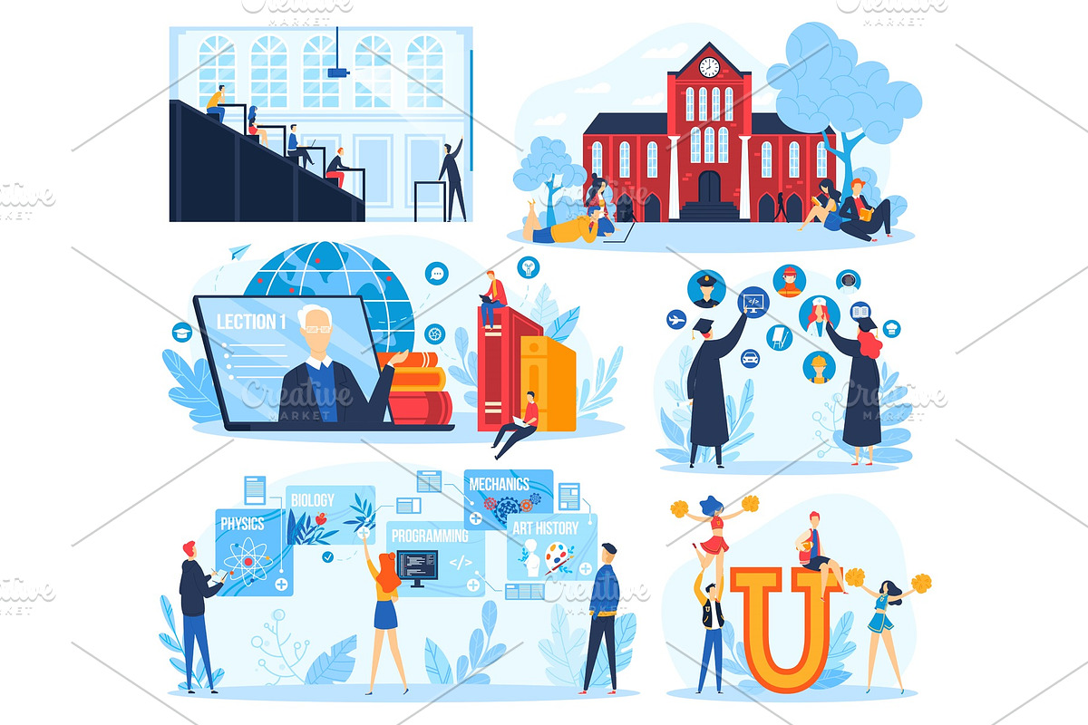 Student education concept vector, an Object Graphic by seahorsevector