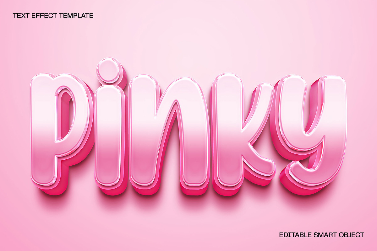 Pinky Text Effect, a Layer Style Add-On by dokudokunomi