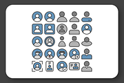 Profile Avatar Icon Set, an Outline Icon by erifqizeicon (Thumbnail 5 of 6)