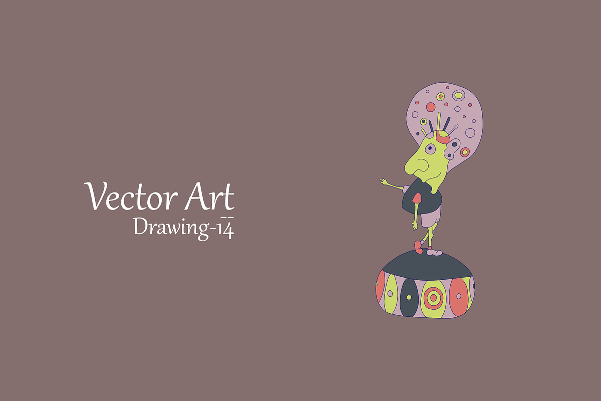 D-14 : weird man, a Person Illustration by ssattass