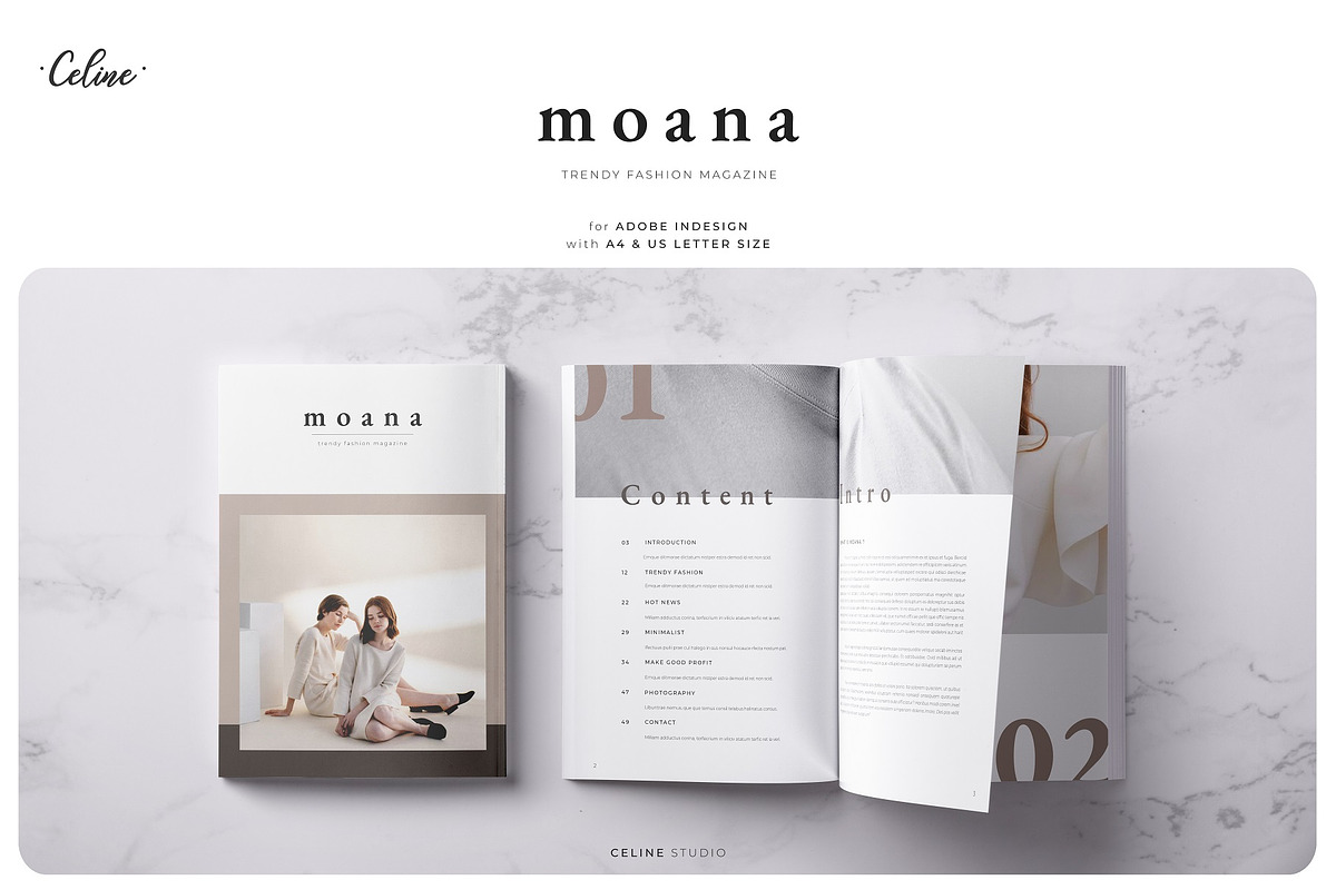 AESTHETIC Magazine Bundle (5 IN 1), a Magazine Template by Celine Studio (Photo 2 of 6)