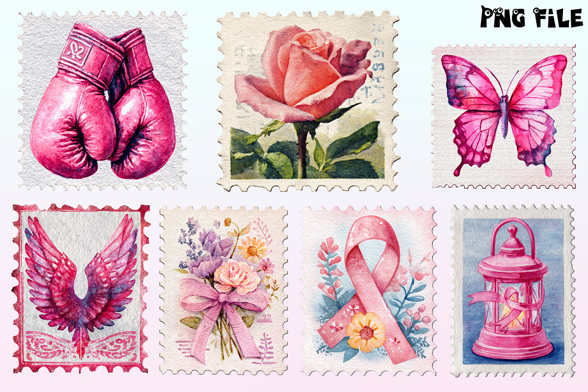 Breast Cancer Postage Stamp, a Graphic by CitraGraphics (Photo 3 of 4)