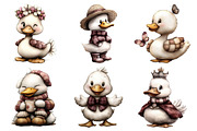 Whimsical Geese Clipart Bundle, an Illustration by Daily.Designs (Thumbnail 2 of 5)
