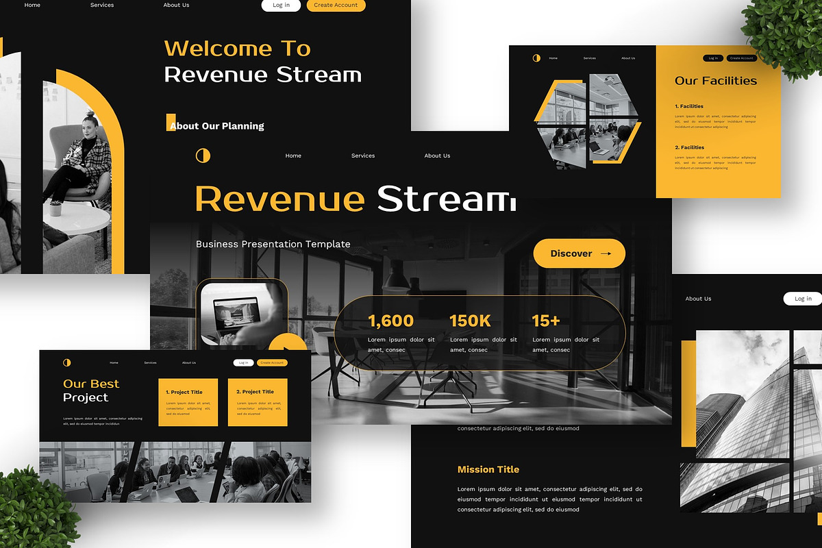 Revenue Stream - Business Powerpoint, a Presentation Template by Deepslide Studio (Photo 3 of 6)