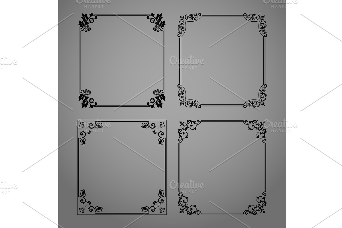 Set of decorative frames Elegant, a Decorative Illustration by RODINA (Photo 1 of 3)