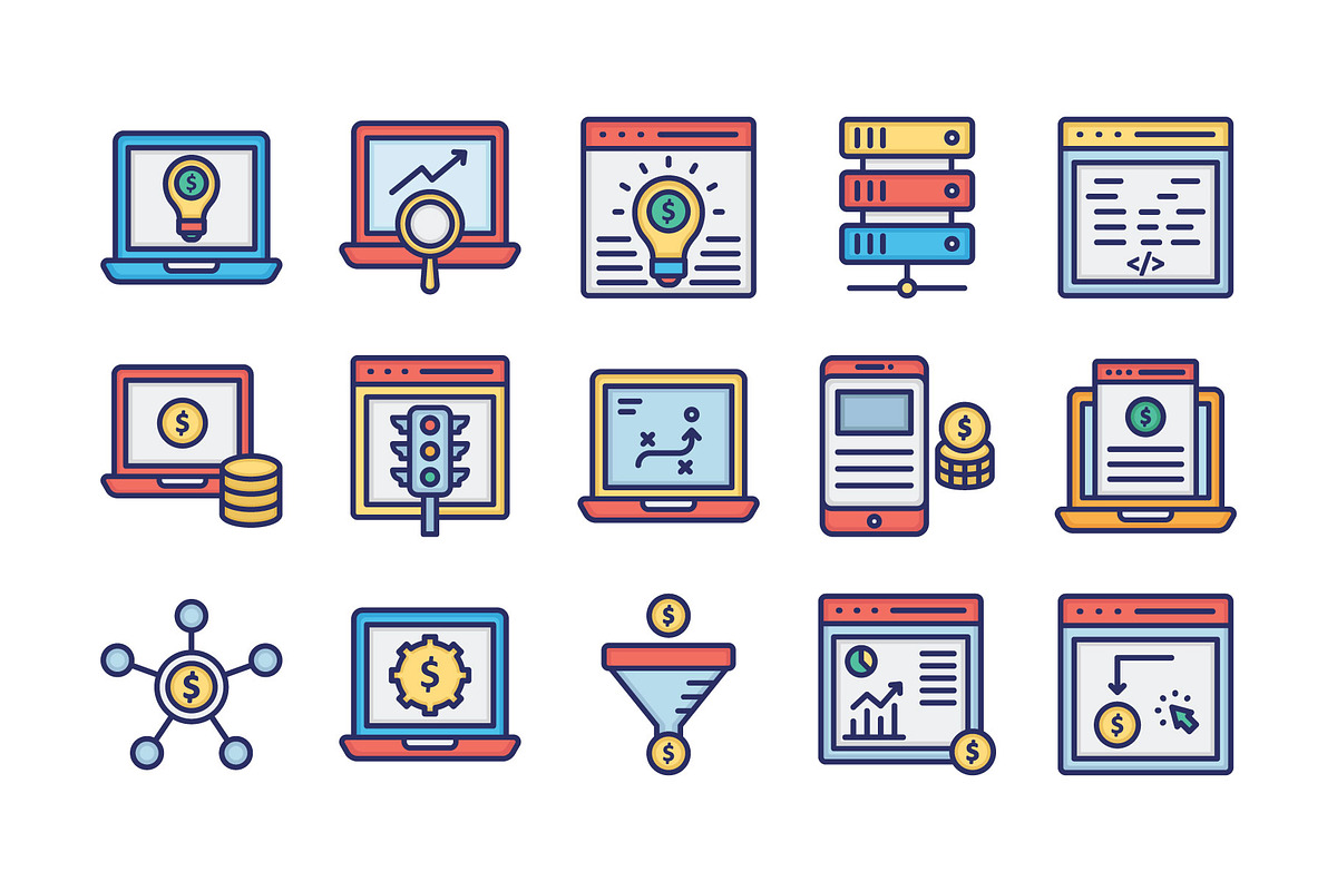 Online Earning Vector Icons, an Icon by Vector Portal (Photo 5 of 6)
