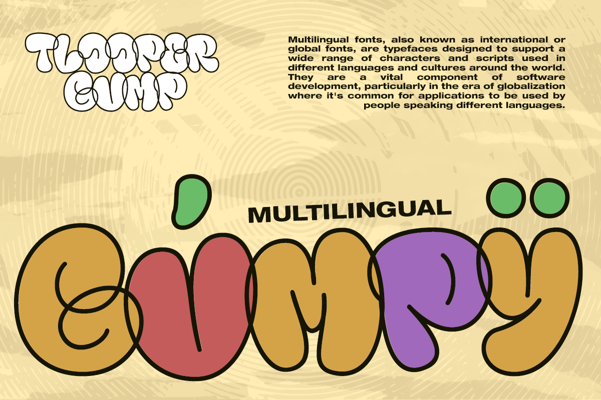 Tlooper Gump - Bubble Graffiti Style, a Sans Serif Font by RagamKata (Photo 12 of 12)