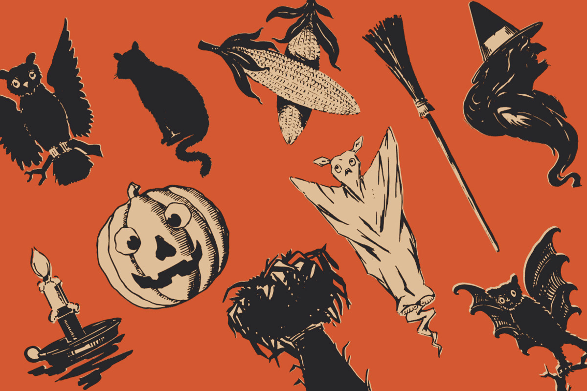 Vintage Halloween Bundle 300+, an Illustration by Retro Machine (Photo 2 of 15)