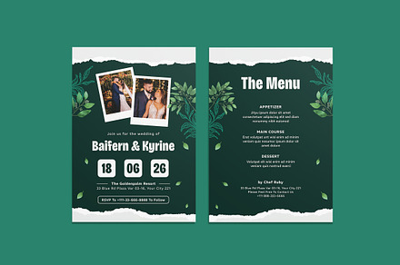 Monography Wedding Invitation, an Invitation Template by iDoodle Studio