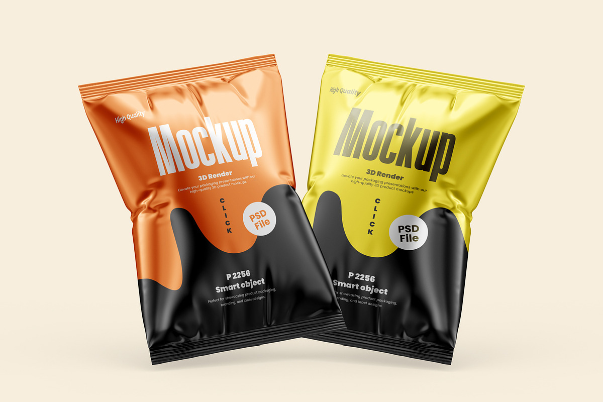 High Quality Snack Bag Mockup, a Packaging Mockup by Ram Studio LLC (Photo 8 of 12)