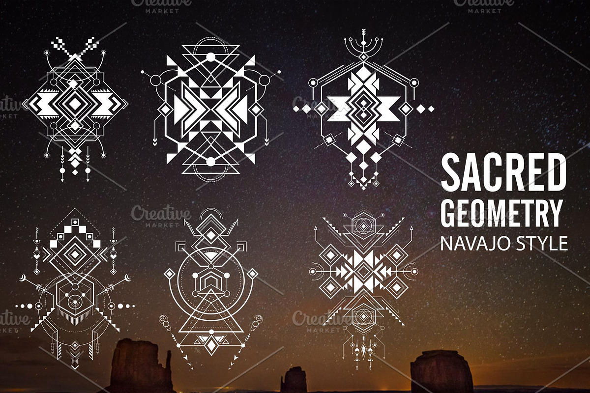 Sacred Geometry Navajo style, an Illustration by azhartz (Photo 1 of 4)