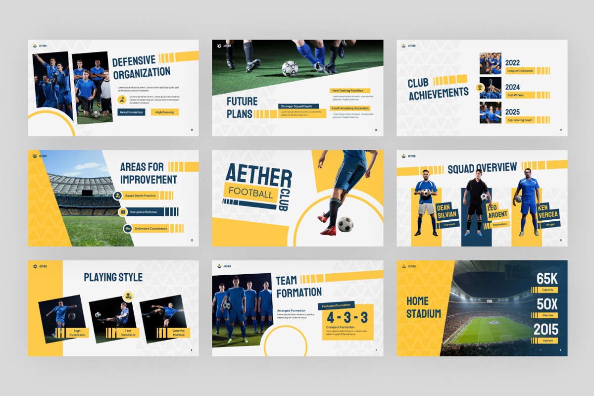Football Club Google Slides, a Presentation Template by Loin Studio (Photo 3 of 4)