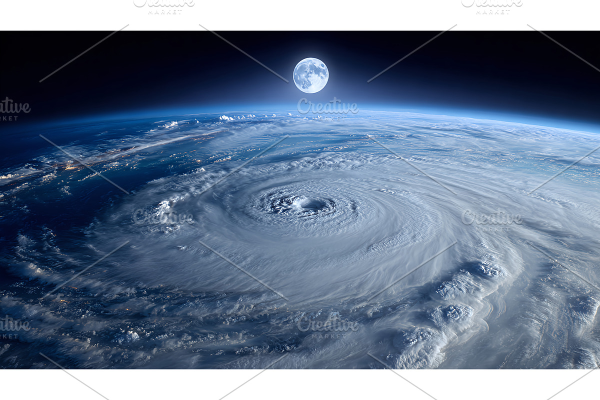 Hurricane seen from space, a Graphic by Lukas Jonaitis SHOP
