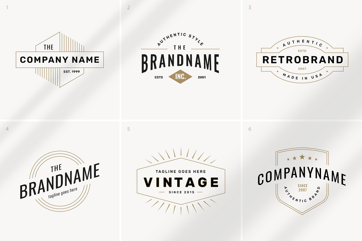 24 retro logotype templates, a Branding & Logo Template by MaryArt (Photo 2 of 7)