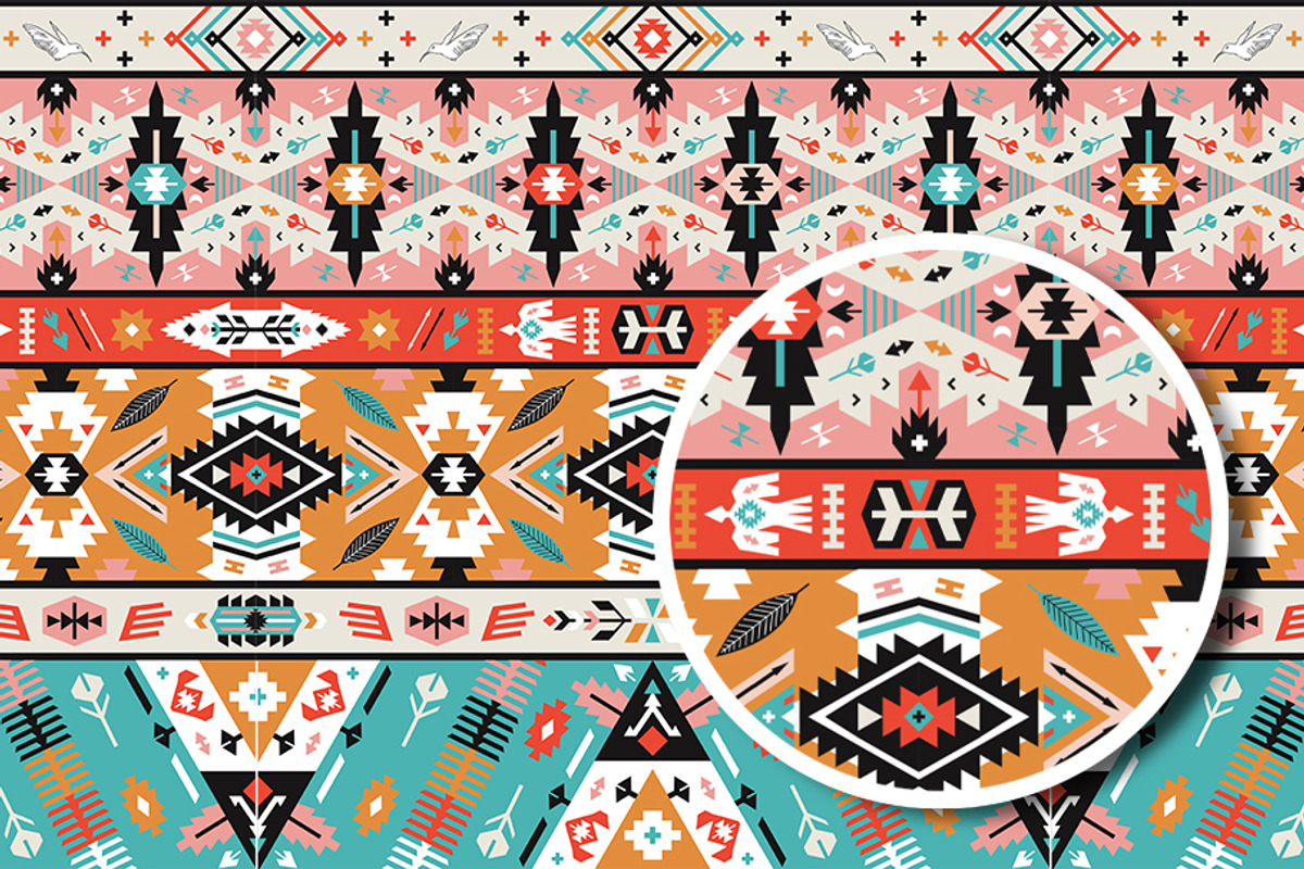 Geometric Boho Aztec Patterns, a Pattern Graphic by tomuato (Photo 4 of 4)