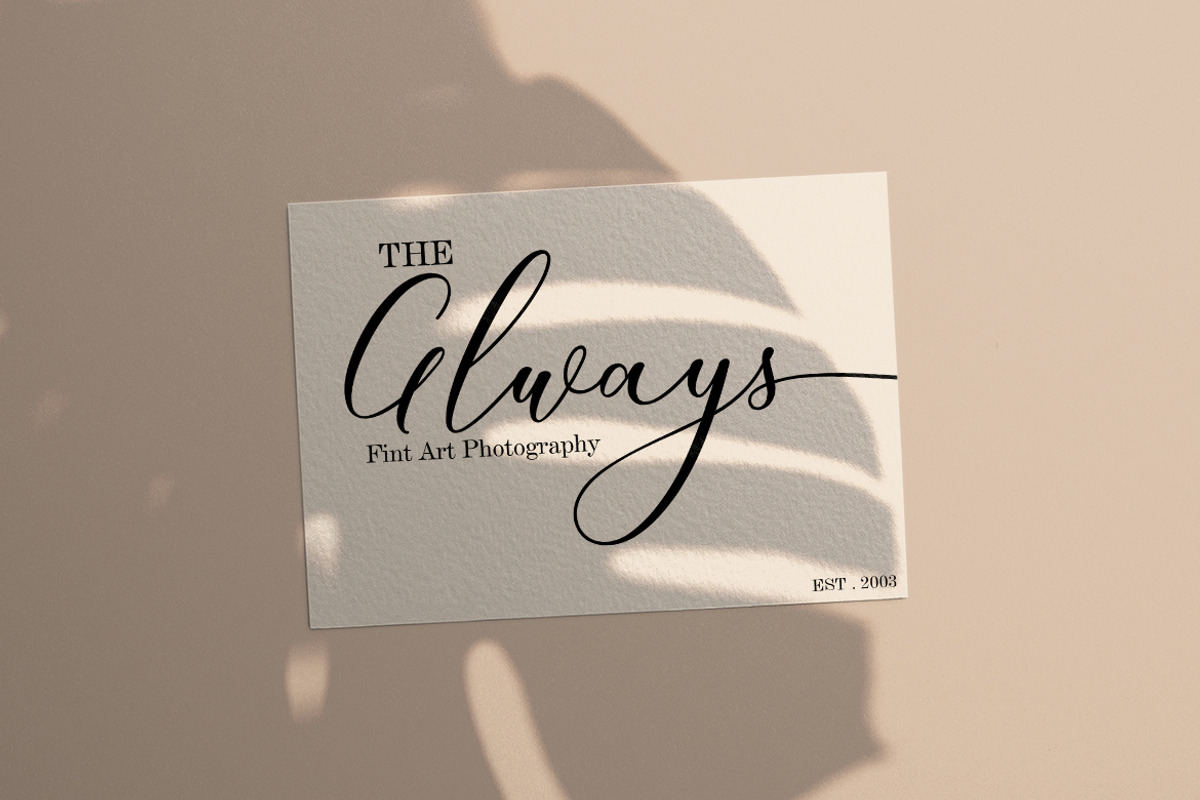 Always Script, a Script Font by Amarlettering (Photo 4 of 6)