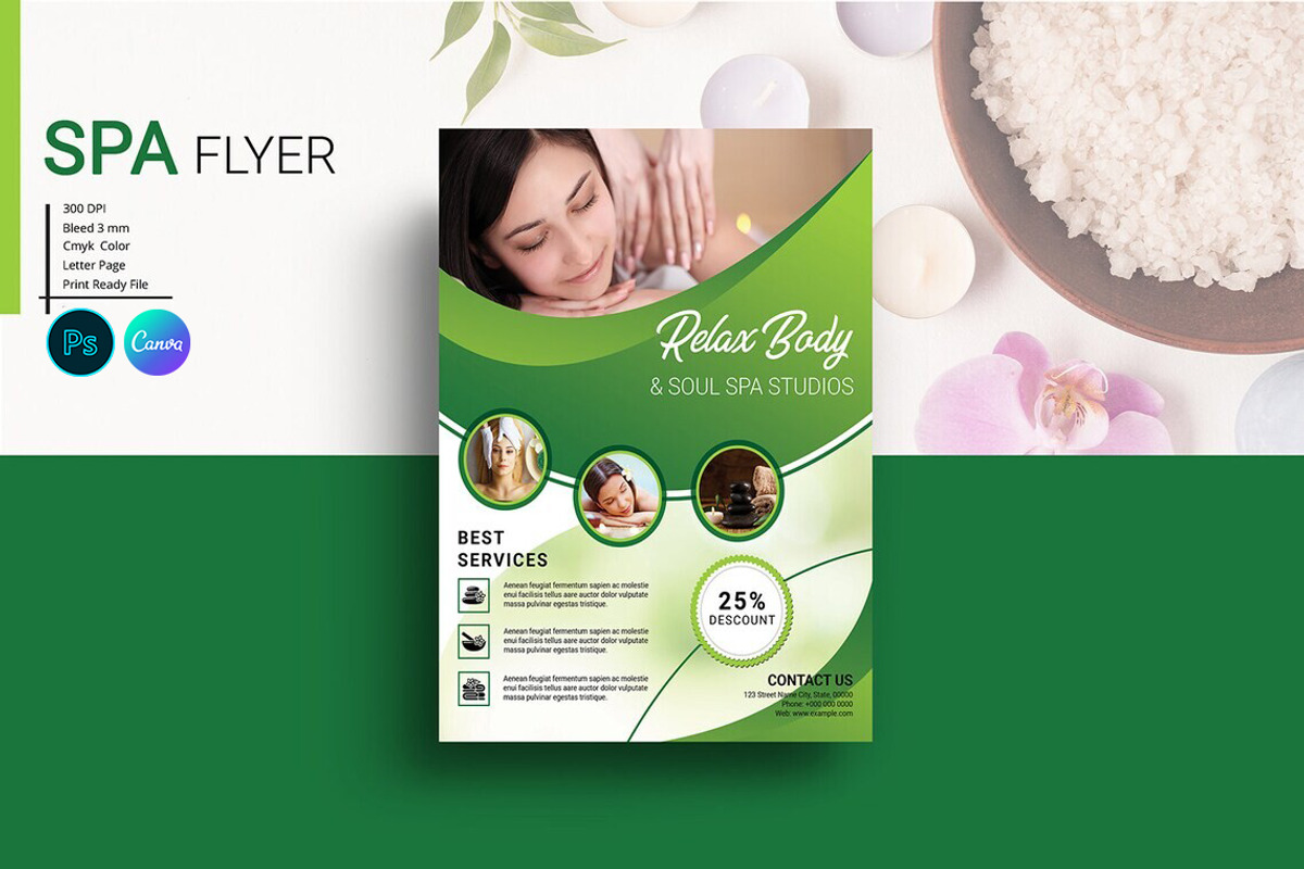Spa & Beauty Flyer, a Flyer Template by Template Shop (Photo 1 of 3)