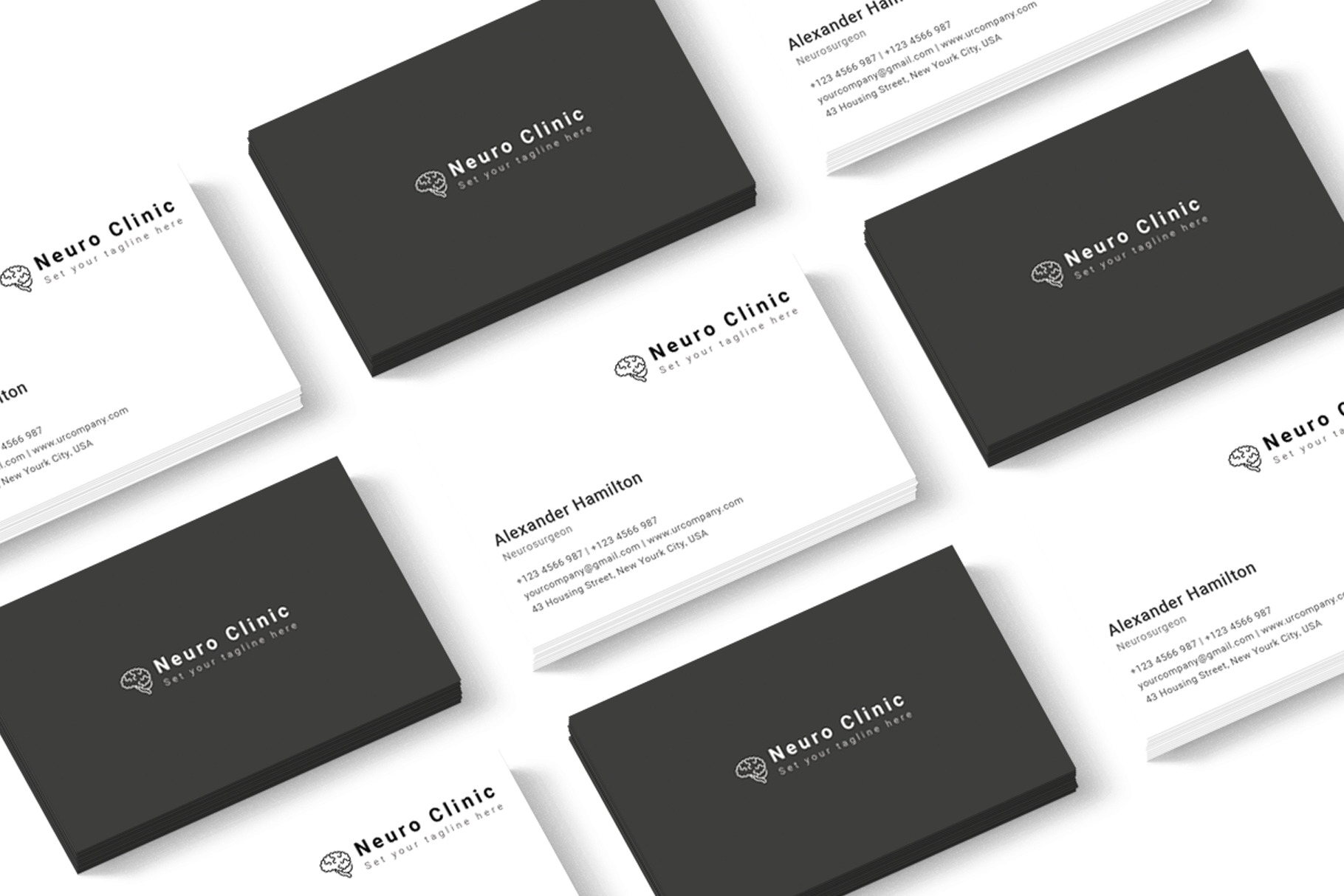 Neuro Clinic Business Card | Business Card Templates ~ Creative Market