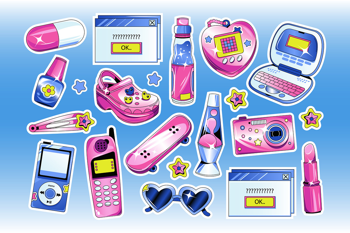 Sticker Y2K Asset Illustration, an Object Illustration by graphicook (Photo 1 of 3)
