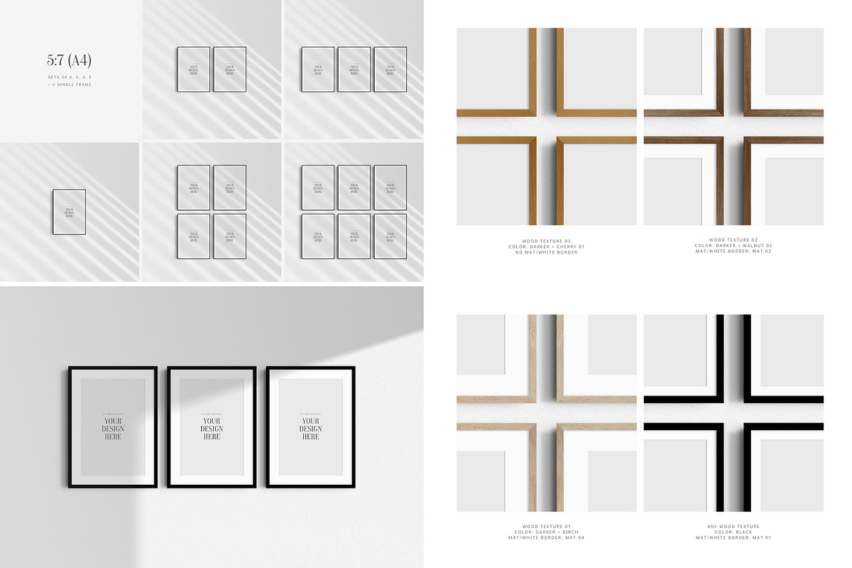 5:7 | 7:5 | A4 Frame Mockup Bundle, a Mockup by DESIGN BY nube (Photo 8 of 10)