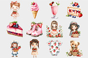 Watercolor Strawberry Clipart, a Seasonal Illustration by Design Market (Thumbnail 4 of 5)