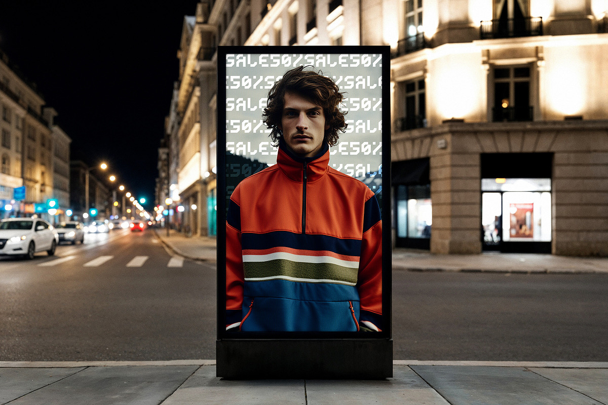 City Digital Signage Screen Mockup, an Advertising Mockup by Design Squad (Photo 2 of 4)