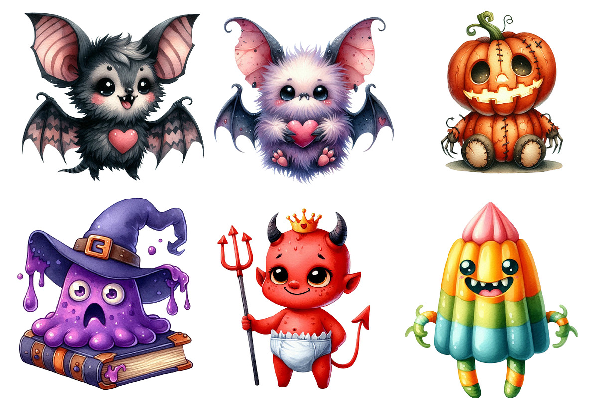 Halloween Monsters Sublimation, an Illustration by DreamArtGraphic (Photo 2 of 5)