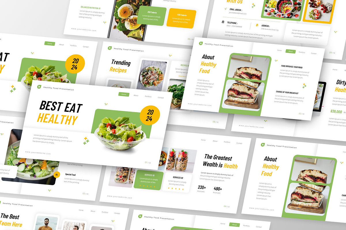 Eat Healthy - Healthy Food, a Presentation Template by GraphauseProject (Photo 5 of 6)