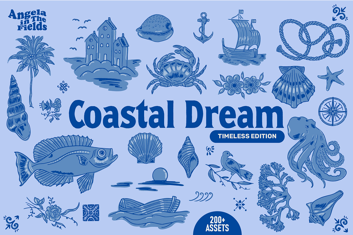 200+ Coastal Dream Vector Clipart, an Object Graphic by angelainthefields (Photo 1 of 17)