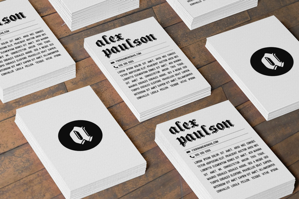 Black and White Business Card 015, a Business Card Template by Nonaglyph Design (Photo 8 of 9)