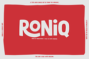 Roniq, a Sans Serif Font by Negara Studio (Thumbnail 1 of 9)
