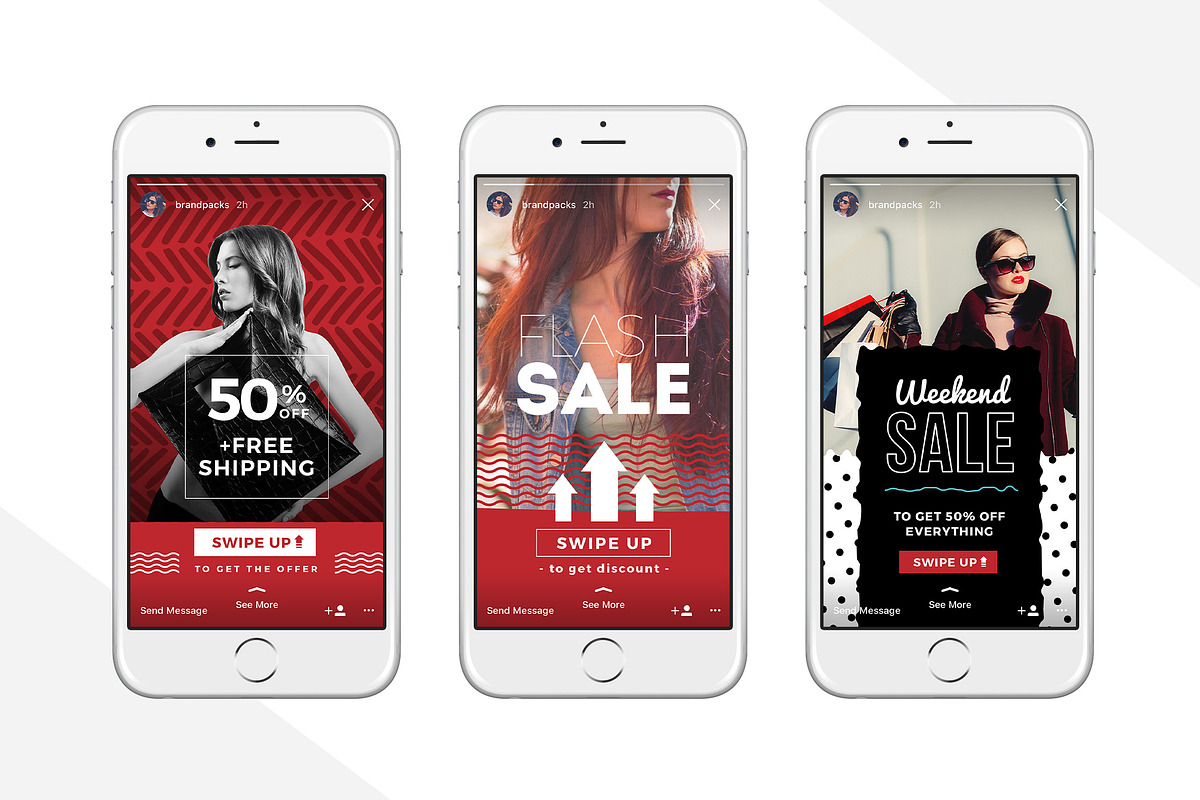 SWIPE UP Instagram Stories Pack, a Social Media Template by BrandPacks (Photo 4 of 11)