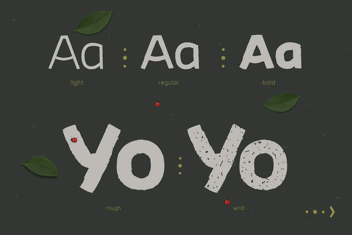 Koara / handmade font family preview 6