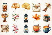 Watercolor Autumn Serenity Clipart, an Illustration by Rose Art (Thumbnail 2 of 7)