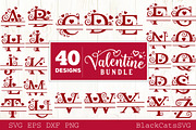 Valentines Day SVG bundle 40 designs, an Illustration by BlackCatsMedia (Thumbnail 2 of 6)