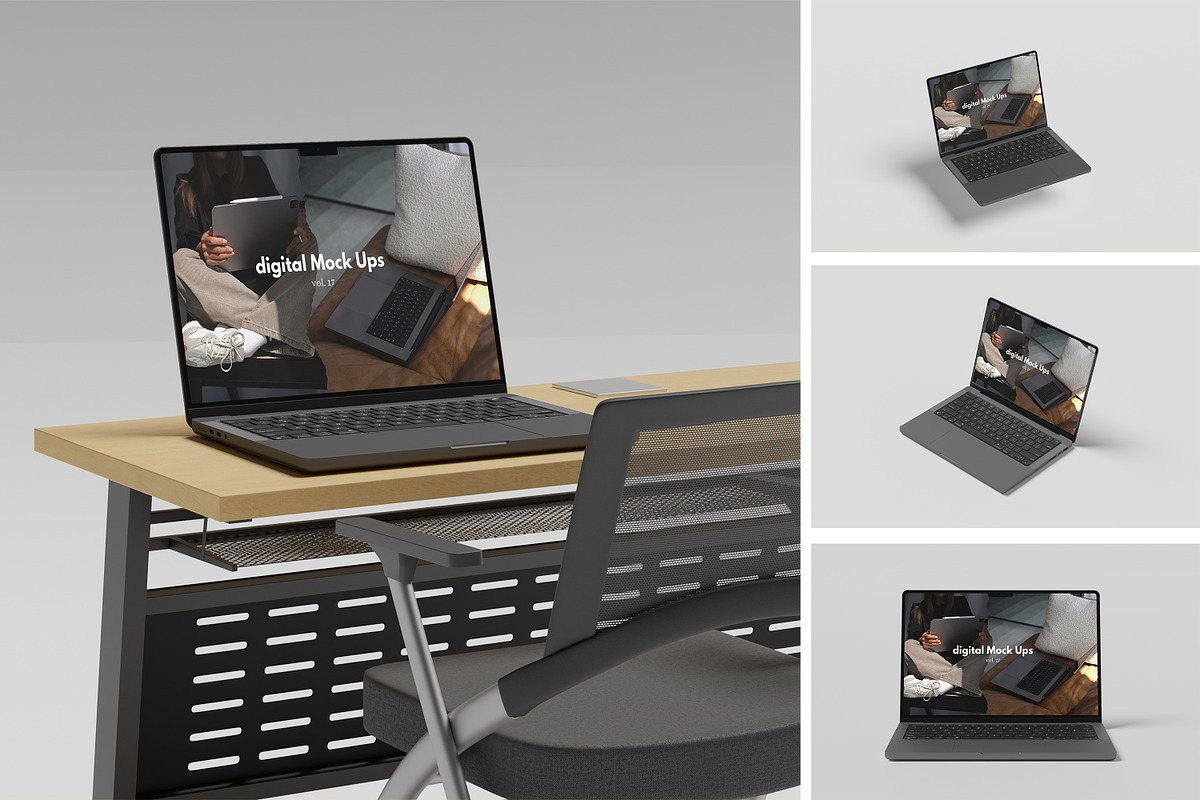 LAPTOP MOCKUP, a Wearable Device Mockup by kebunmockup (Photo 1 of 5)