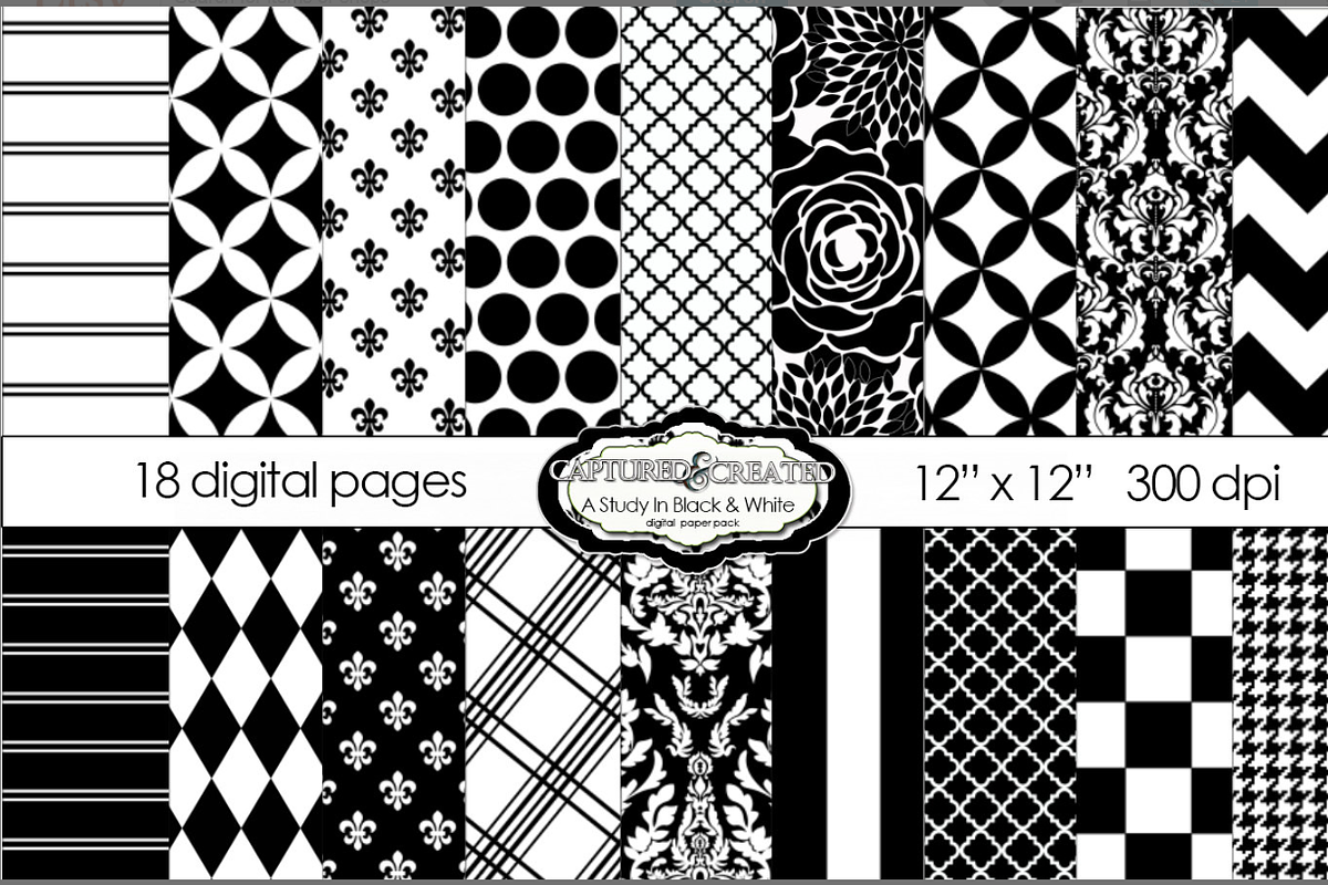 Black & White Mega Paper Pack